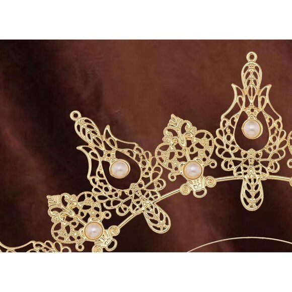 Women’s Gold Spiked Halo Crown Headband for Cosplay Halloween Party Accessory main image 4